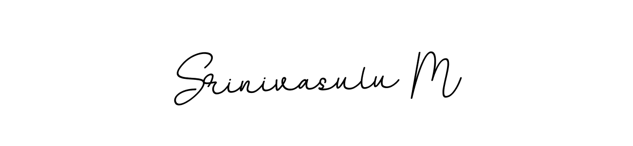 Use a signature maker to create a handwritten signature online. With this signature software, you can design (BallpointsItalic-DORy9) your own signature for name Srinivasulu M. Srinivasulu M signature style 11 images and pictures png