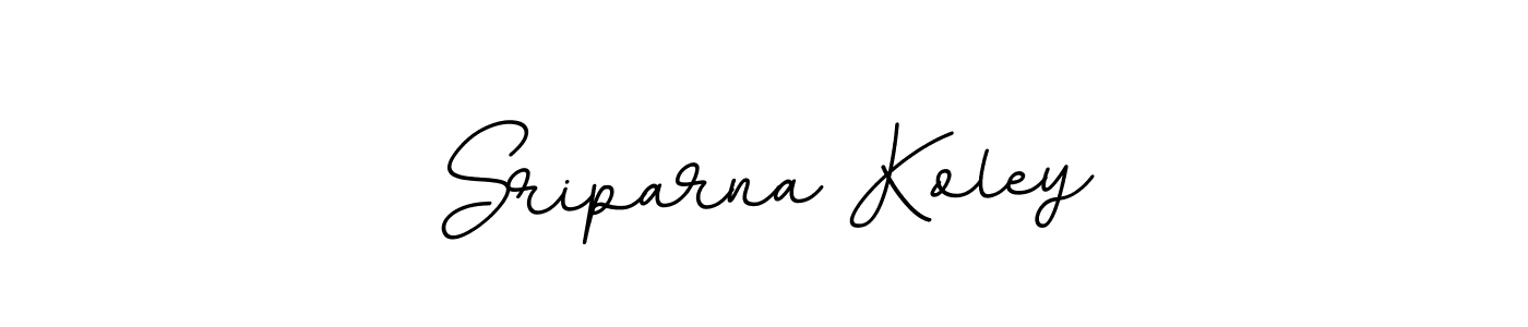 Design your own signature with our free online signature maker. With this signature software, you can create a handwritten (BallpointsItalic-DORy9) signature for name Sriparna Koley. Sriparna Koley signature style 11 images and pictures png