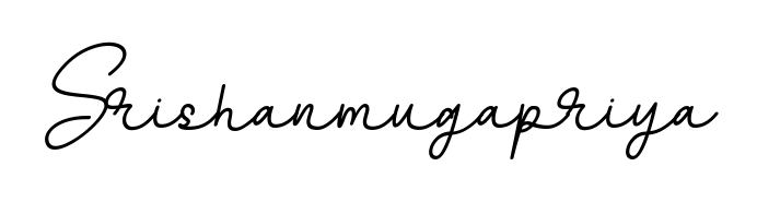 Design your own signature with our free online signature maker. With this signature software, you can create a handwritten (BallpointsItalic-DORy9) signature for name Srishanmugapriya. Srishanmugapriya signature style 11 images and pictures png