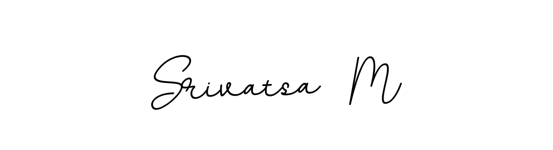 This is the best signature style for the Srivatsa  M name. Also you like these signature font (BallpointsItalic-DORy9). Mix name signature. Srivatsa  M signature style 11 images and pictures png