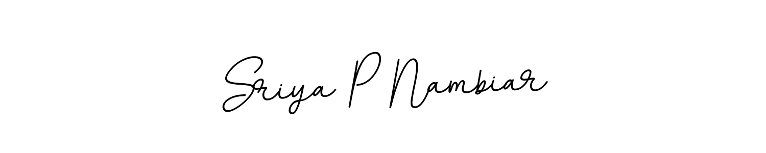 Make a beautiful signature design for name Sriya P Nambiar. With this signature (BallpointsItalic-DORy9) style, you can create a handwritten signature for free. Sriya P Nambiar signature style 11 images and pictures png