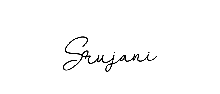 Make a beautiful signature design for name Srujani. With this signature (BallpointsItalic-DORy9) style, you can create a handwritten signature for free. Srujani signature style 11 images and pictures png