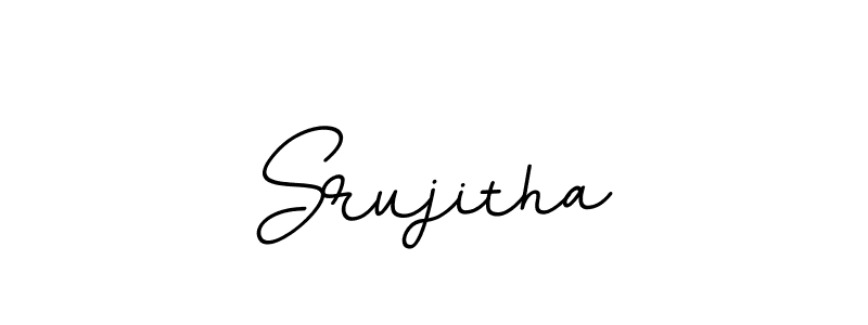 How to make Srujitha name signature. Use BallpointsItalic-DORy9 style for creating short signs online. This is the latest handwritten sign. Srujitha signature style 11 images and pictures png