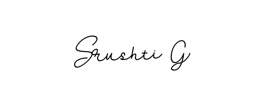 Make a beautiful signature design for name Srushti G. With this signature (BallpointsItalic-DORy9) style, you can create a handwritten signature for free. Srushti G signature style 11 images and pictures png