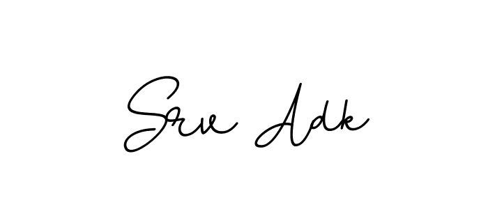 How to make Srv Adk name signature. Use BallpointsItalic-DORy9 style for creating short signs online. This is the latest handwritten sign. Srv Adk signature style 11 images and pictures png