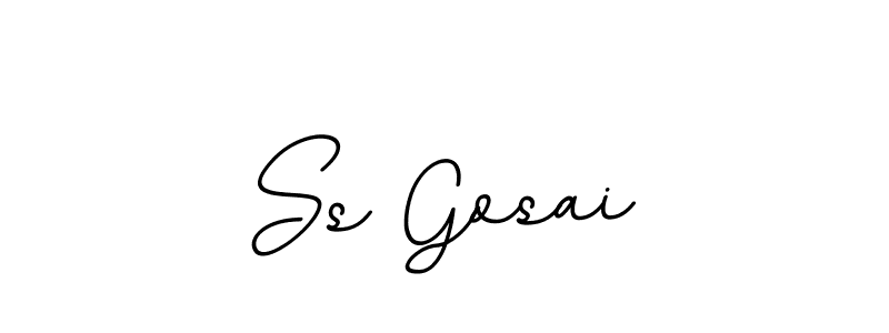 Design your own signature with our free online signature maker. With this signature software, you can create a handwritten (BallpointsItalic-DORy9) signature for name Ss Gosai. Ss Gosai signature style 11 images and pictures png