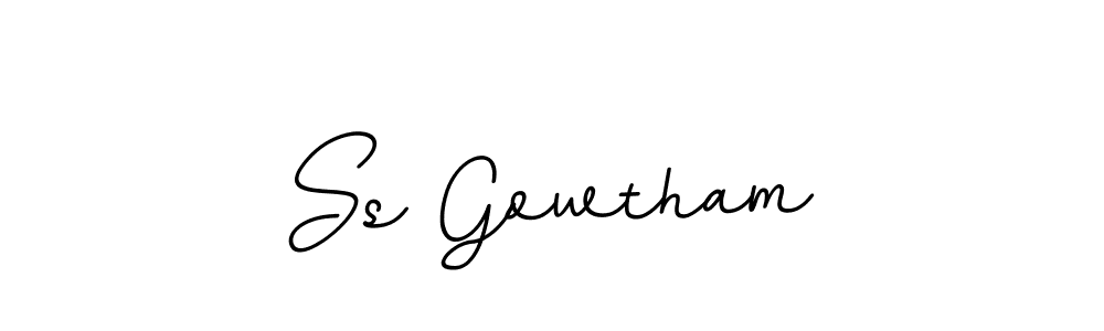 Use a signature maker to create a handwritten signature online. With this signature software, you can design (BallpointsItalic-DORy9) your own signature for name Ss Gowtham. Ss Gowtham signature style 11 images and pictures png