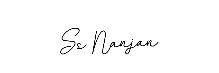 if you are searching for the best signature style for your name Ss Nanjan. so please give up your signature search. here we have designed multiple signature styles  using BallpointsItalic-DORy9. Ss Nanjan signature style 11 images and pictures png