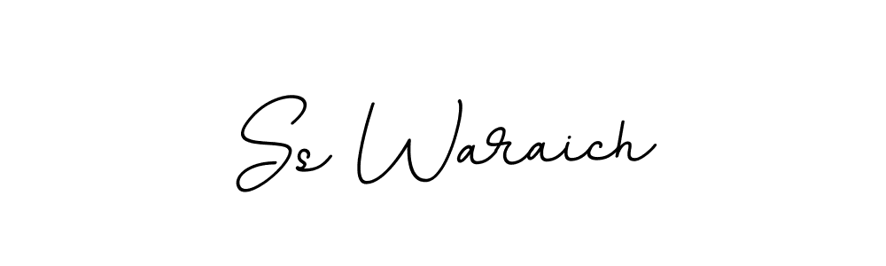 How to make Ss Waraich name signature. Use BallpointsItalic-DORy9 style for creating short signs online. This is the latest handwritten sign. Ss Waraich signature style 11 images and pictures png