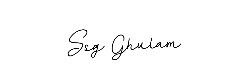 if you are searching for the best signature style for your name Ssg Ghulam. so please give up your signature search. here we have designed multiple signature styles  using BallpointsItalic-DORy9. Ssg Ghulam signature style 11 images and pictures png