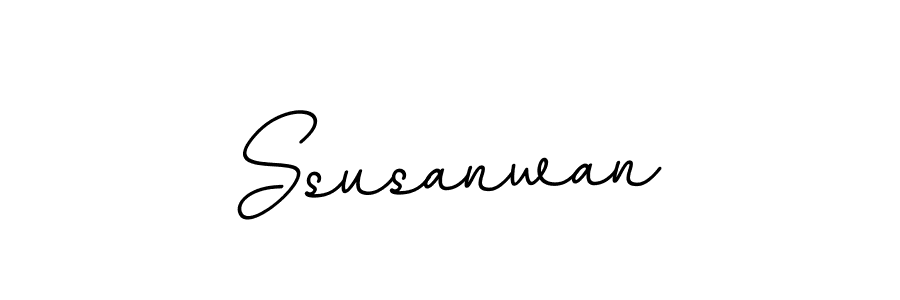 Use a signature maker to create a handwritten signature online. With this signature software, you can design (BallpointsItalic-DORy9) your own signature for name Ssusanwan. Ssusanwan signature style 11 images and pictures png