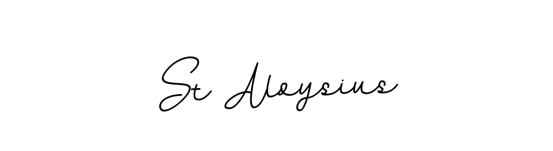 You should practise on your own different ways (BallpointsItalic-DORy9) to write your name (St Aloysius) in signature. don't let someone else do it for you. St Aloysius signature style 11 images and pictures png