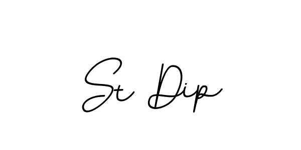 Create a beautiful signature design for name St Dip. With this signature (BallpointsItalic-DORy9) fonts, you can make a handwritten signature for free. St Dip signature style 11 images and pictures png