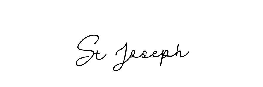 How to make St Joseph name signature. Use BallpointsItalic-DORy9 style for creating short signs online. This is the latest handwritten sign. St Joseph signature style 11 images and pictures png