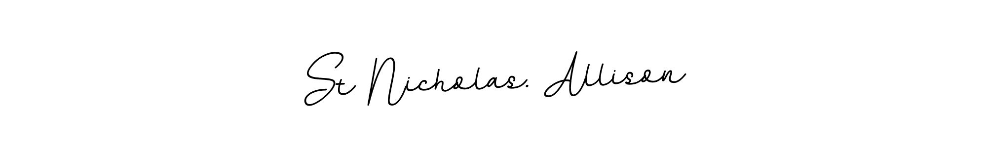Similarly BallpointsItalic-DORy9 is the best handwritten signature design. Signature creator online .You can use it as an online autograph creator for name St Nicholas. Allison. St Nicholas. Allison signature style 11 images and pictures png
