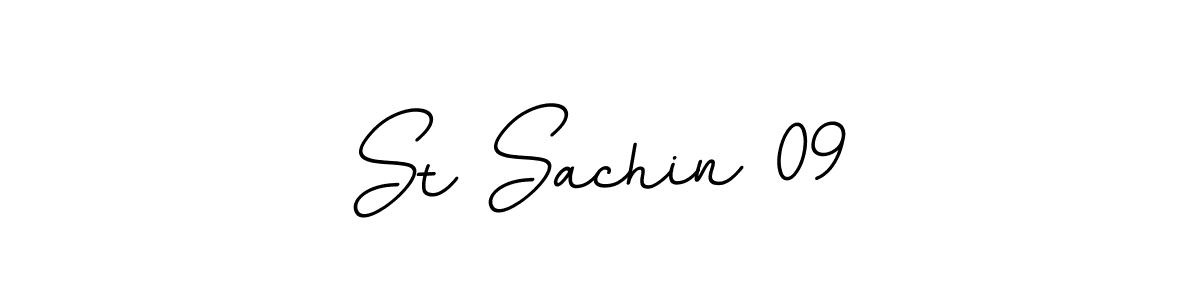 How to make St Sachin 09 signature? BallpointsItalic-DORy9 is a professional autograph style. Create handwritten signature for St Sachin 09 name. St Sachin 09 signature style 11 images and pictures png