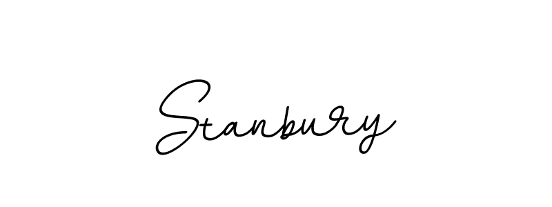 Use a signature maker to create a handwritten signature online. With this signature software, you can design (BallpointsItalic-DORy9) your own signature for name Stanbury. Stanbury signature style 11 images and pictures png