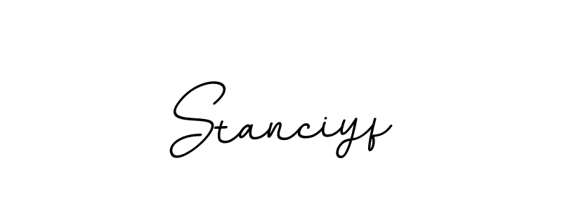 How to make Stanciyf name signature. Use BallpointsItalic-DORy9 style for creating short signs online. This is the latest handwritten sign. Stanciyf signature style 11 images and pictures png