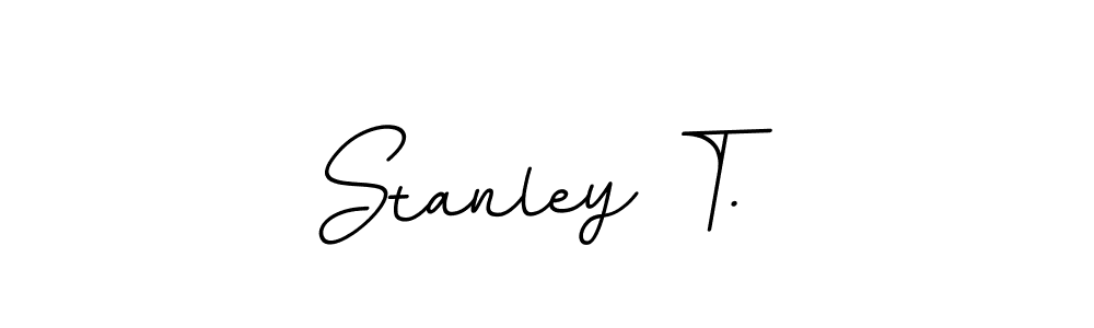 Design your own signature with our free online signature maker. With this signature software, you can create a handwritten (BallpointsItalic-DORy9) signature for name Stanley T.. Stanley T. signature style 11 images and pictures png