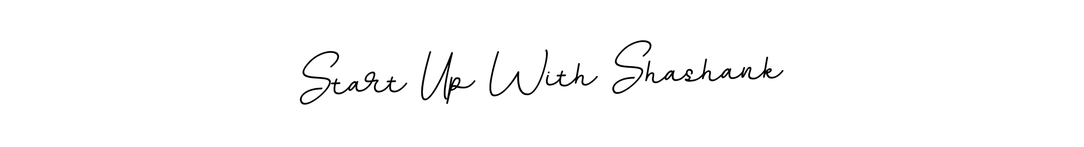 Use a signature maker to create a handwritten signature online. With this signature software, you can design (BallpointsItalic-DORy9) your own signature for name Start Up With Shashank. Start Up With Shashank signature style 11 images and pictures png