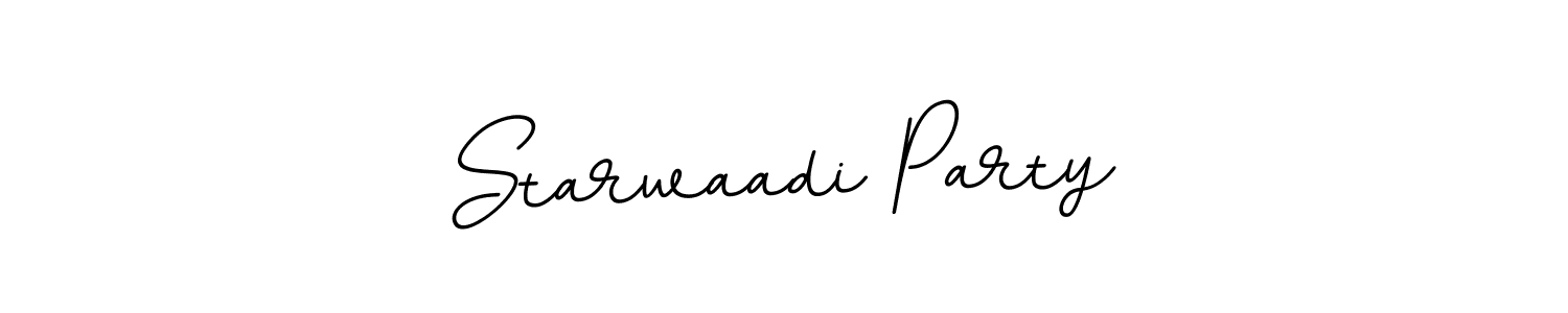Check out images of Autograph of Starwaadi Party name. Actor Starwaadi Party Signature Style. BallpointsItalic-DORy9 is a professional sign style online. Starwaadi Party signature style 11 images and pictures png