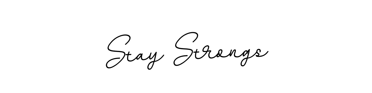 Create a beautiful signature design for name Stay Strongs. With this signature (BallpointsItalic-DORy9) fonts, you can make a handwritten signature for free. Stay Strongs signature style 11 images and pictures png