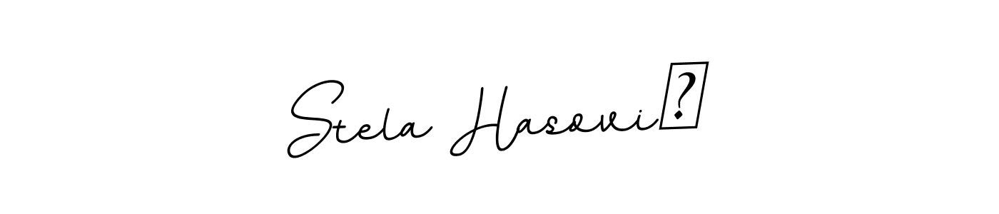 How to make Stela Hasović name signature. Use BallpointsItalic-DORy9 style for creating short signs online. This is the latest handwritten sign. Stela Hasović signature style 11 images and pictures png