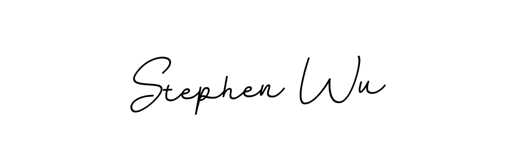 How to make Stephen Wu name signature. Use BallpointsItalic-DORy9 style for creating short signs online. This is the latest handwritten sign. Stephen Wu signature style 11 images and pictures png