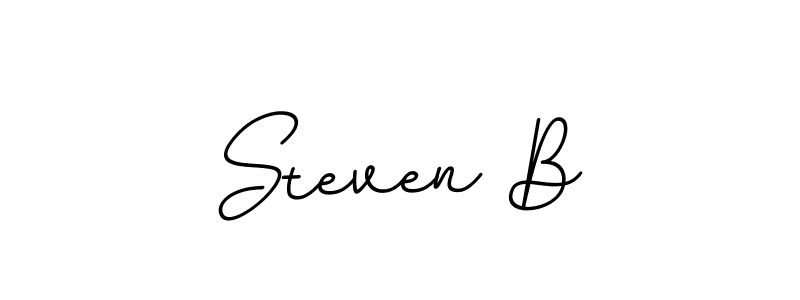 The best way (BallpointsItalic-DORy9) to make a short signature is to pick only two or three words in your name. The name Steven B include a total of six letters. For converting this name. Steven B signature style 11 images and pictures png