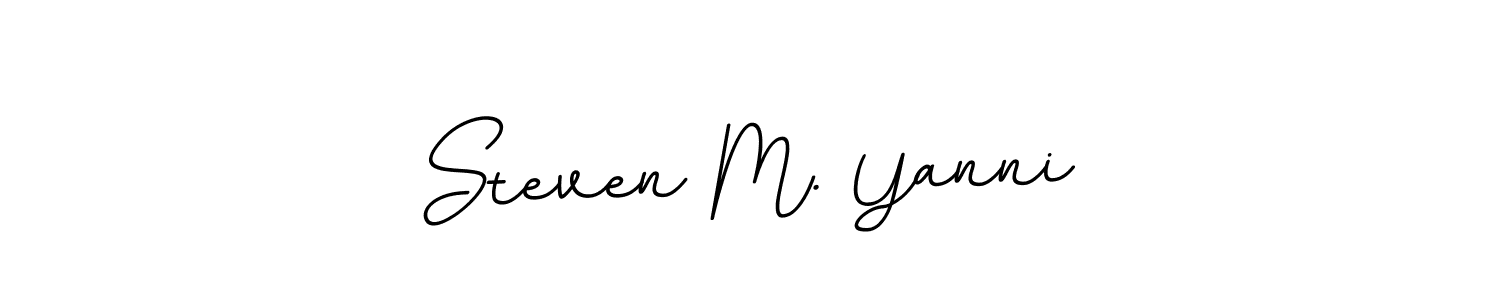 Create a beautiful signature design for name Steven M. Yanni. With this signature (BallpointsItalic-DORy9) fonts, you can make a handwritten signature for free. Steven M. Yanni signature style 11 images and pictures png