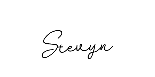 How to make Stevyn name signature. Use BallpointsItalic-DORy9 style for creating short signs online. This is the latest handwritten sign. Stevyn signature style 11 images and pictures png