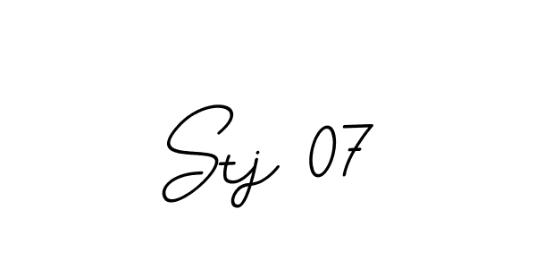 How to make Stj 07 name signature. Use BallpointsItalic-DORy9 style for creating short signs online. This is the latest handwritten sign. Stj 07 signature style 11 images and pictures png