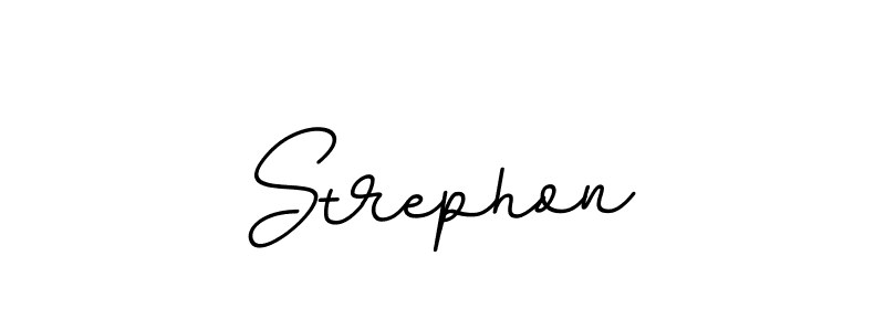 Make a beautiful signature design for name Strephon. With this signature (BallpointsItalic-DORy9) style, you can create a handwritten signature for free. Strephon signature style 11 images and pictures png
