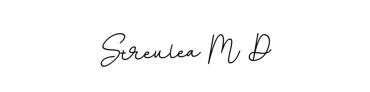 Make a beautiful signature design for name Streulea M D. With this signature (BallpointsItalic-DORy9) style, you can create a handwritten signature for free. Streulea M D signature style 11 images and pictures png