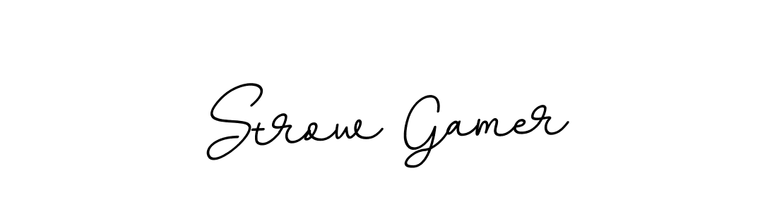 How to make Strow Gamer signature? BallpointsItalic-DORy9 is a professional autograph style. Create handwritten signature for Strow Gamer name. Strow Gamer signature style 11 images and pictures png