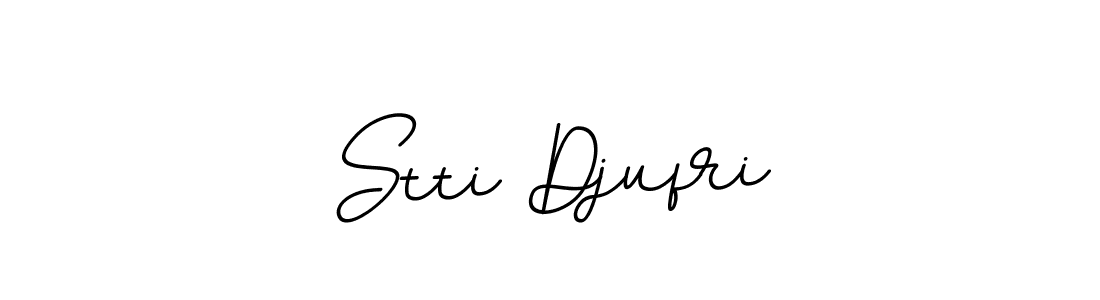 Create a beautiful signature design for name Stti Djufri. With this signature (BallpointsItalic-DORy9) fonts, you can make a handwritten signature for free. Stti Djufri signature style 11 images and pictures png