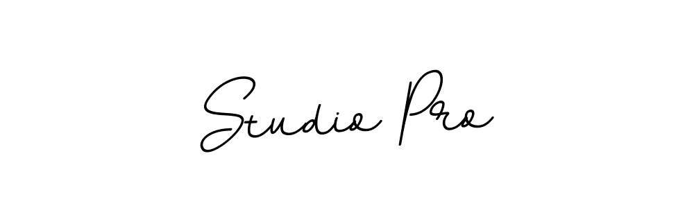 Use a signature maker to create a handwritten signature online. With this signature software, you can design (BallpointsItalic-DORy9) your own signature for name Studio Pro. Studio Pro signature style 11 images and pictures png