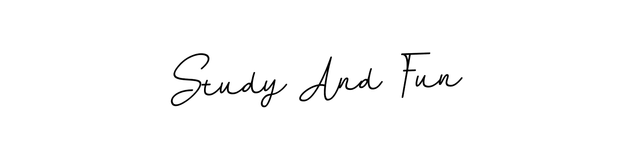 Design your own signature with our free online signature maker. With this signature software, you can create a handwritten (BallpointsItalic-DORy9) signature for name Study And Fun. Study And Fun signature style 11 images and pictures png