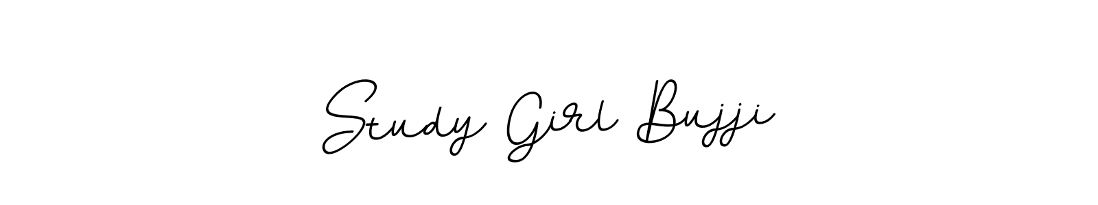 if you are searching for the best signature style for your name Study Girl Bujji. so please give up your signature search. here we have designed multiple signature styles  using BallpointsItalic-DORy9. Study Girl Bujji signature style 11 images and pictures png