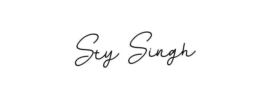 Sty Singh stylish signature style. Best Handwritten Sign (BallpointsItalic-DORy9) for my name. Handwritten Signature Collection Ideas for my name Sty Singh. Sty Singh signature style 11 images and pictures png