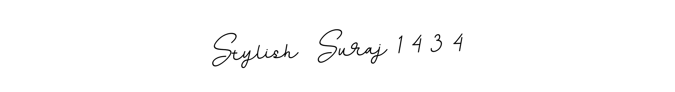 How to make Stylish  Suraj 1 4 3 4 name signature. Use BallpointsItalic-DORy9 style for creating short signs online. This is the latest handwritten sign. Stylish  Suraj 1 4 3 4 signature style 11 images and pictures png