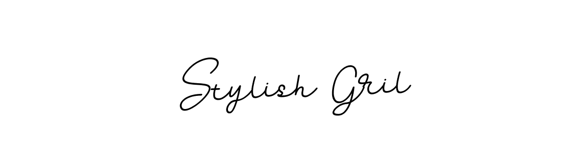 How to make Stylish Gril name signature. Use BallpointsItalic-DORy9 style for creating short signs online. This is the latest handwritten sign. Stylish Gril signature style 11 images and pictures png