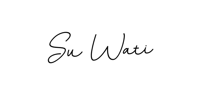 Create a beautiful signature design for name Su Wati. With this signature (BallpointsItalic-DORy9) fonts, you can make a handwritten signature for free. Su Wati signature style 11 images and pictures png