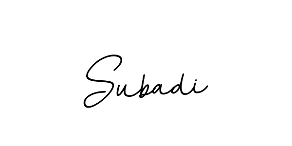 Make a beautiful signature design for name Subadi. With this signature (BallpointsItalic-DORy9) style, you can create a handwritten signature for free. Subadi signature style 11 images and pictures png