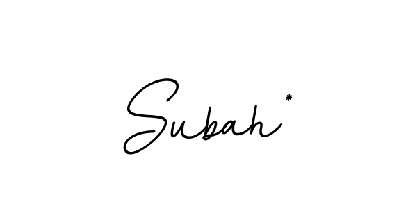 You should practise on your own different ways (BallpointsItalic-DORy9) to write your name (Subah*) in signature. don't let someone else do it for you. Subah* signature style 11 images and pictures png