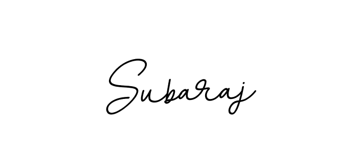 How to make Subaraj name signature. Use BallpointsItalic-DORy9 style for creating short signs online. This is the latest handwritten sign. Subaraj signature style 11 images and pictures png