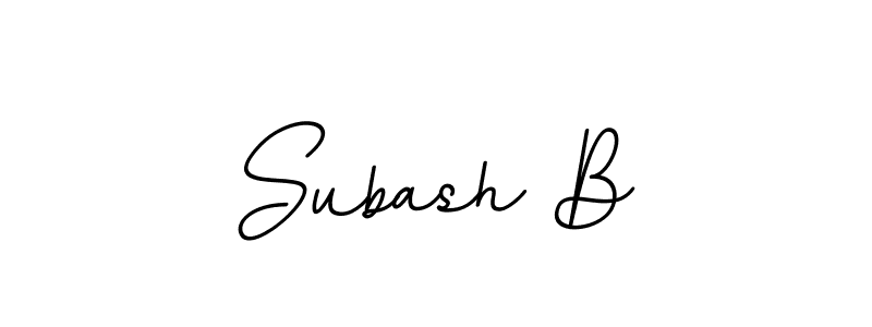 Create a beautiful signature design for name Subash B. With this signature (BallpointsItalic-DORy9) fonts, you can make a handwritten signature for free. Subash B signature style 11 images and pictures png