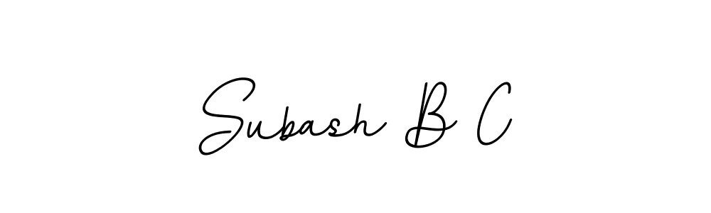 The best way (BallpointsItalic-DORy9) to make a short signature is to pick only two or three words in your name. The name Subash B C include a total of six letters. For converting this name. Subash B C signature style 11 images and pictures png