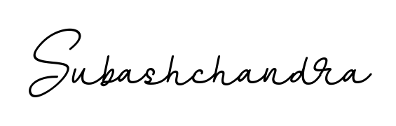 The BallpointsItalic-DORy9 font transforms the name Subashchandra into an executive sign with sharp precision and distinguished character. Subashchandra signature style 11 images and pictures png