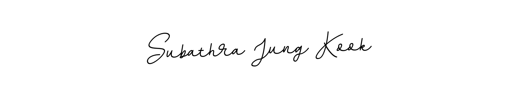 This is the best signature style for the Subathra Jung Kook name. Also you like these signature font (BallpointsItalic-DORy9). Mix name signature. Subathra Jung Kook signature style 11 images and pictures png